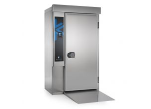 Blast chiller SINCOLD PLUS roll-in, 1 / 2 carucioare, cu 20 cuve, deschidere fata-spate, grup motor exterior, cu racire pe aer