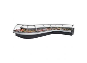 Vitrina frigorifica pentru peste, motor exterior, 250*125*127 cm