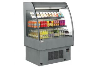 Vitrina frigorifica self-service produse snack si bauturi 180 cm - motor interior + perdea de noapte