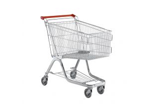 Carucior supermarket 100 lt cu polita inferioara