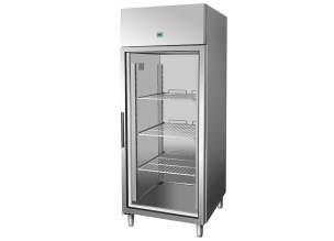 Dulap frigorific vertical inox cu 1 usa din sticla, 507 lt