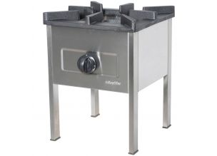 Aragaz de podea profesional, OZTI, inox, 1 arzator central, 4 kW, 40*40*50 cm