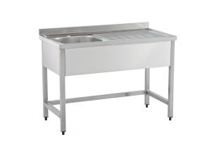 Spalator cu 1 cuva pe partea stanga si picurator, inox, 100*60*85 cm