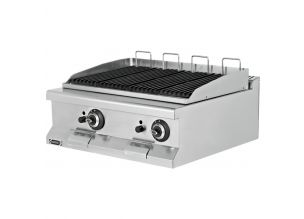 Grill pe gaz profesional, inox, cu steamer, 80*73*29 cm