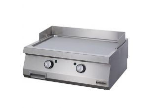 Grill electric profesionsal OZTI, inox, cu suprafata neteda, 80*90*28 cm