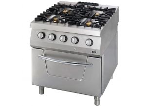 Masina de gatit pe gaz OZTI, inox, cu 4 arzatoare si cuptor, 80*90*85 cm