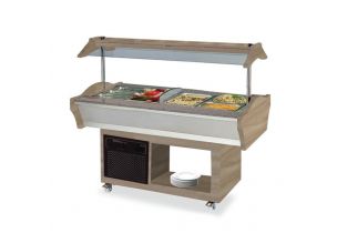 Unitate mixta salad bar si bain marie 2+2*1/1 gn