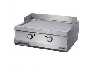 Grill electric profesional OZTI, inox, cu suprafata neteda, 80*70*28 cm