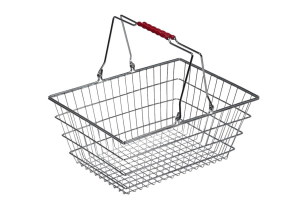 Cos supermarket metalic cu 2 manere - 20 lt