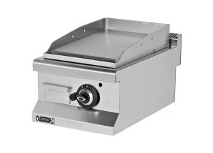 Grill pe gaz profesional, inox, cu suprafata neteda, 40*73*29 cm