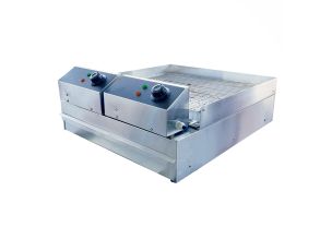 Grill electric dublu cu roca vulcanica