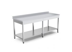 Masa de lucru inox cu polita inferioara 220*60*85