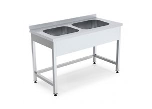 Spalator cu 2 cuve, inox, 120*60*85 cm