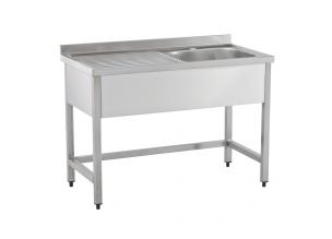 Spalator cu 1 cuva pe partea dreapta si picurator, inox, 180*70*85 cm