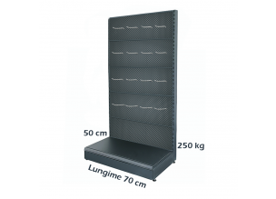 Raft metalic de perete cu carlige 70*225 baza 50 cm