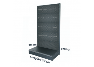 Raft metalic de perete cu carlige 70*225 baza 40 cm