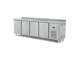 Masa rece, profesionala, inox, 4 usi, 255*60*85 cm