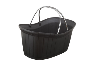 Cos lux cosmetice cu 2 manere - 12 lt, negru