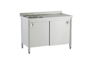 Spalator cu 1 cuva si dulap, inox, 140*70*85 cm