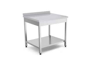 Masa de lucru inox cu polita inferioara si roti 60*60*85