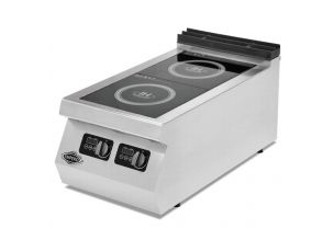 Masina de gatit electrica, inox, cu 2 plite cu inductie PLUS, 40*90*30 cm