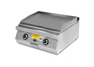 Grill electric profesional, inox, cu suprafata striata PLUS, 80*90*30 cm