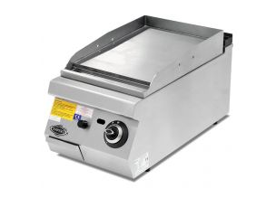 Grill pe gaz profesional, inox, cu suprafata neteda PLUS, 40*73*30 cm