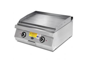Grill electric profesional, inox, cu suprafata striata PLUS, 80*73*30 cm
