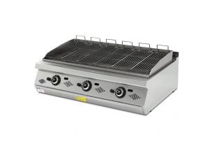 Grill pe gaz profesional, inox, cu steamer PLUS, 120*73*30 cm