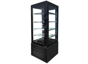 Vitrina frigorifica verticala, cofetarie, RAL9005-NEGRU, geam drept, ventilata