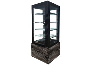 Vitrina frigorifica verticala, cofetarie, decor lemn F258-COSMOS, geam drept, ventilata