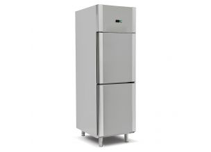 Dulap congelator vertical inox cu 2 usi, 700 lt