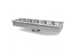 Modul bain marie drop-in 6 GN1/1