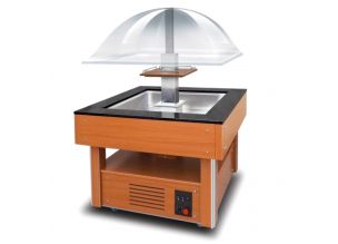 Salad bar, inox, 4*1/1 GN, racire statica, 120*120*135/170 cm