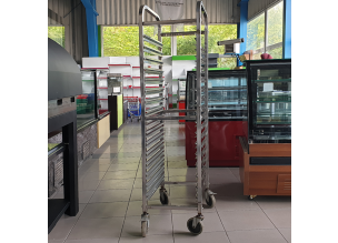 Carucior inox colectare 15 tavi GN 1/1
