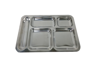 Tava inox 18/10 servire cu 5 compartimente