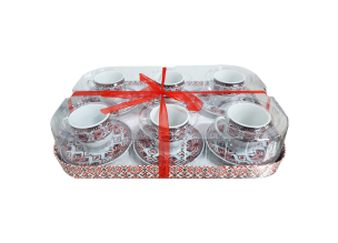 Set 6 cesti si farfurioare cafea