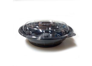 Caserola rotunda salata din plastic cu capac 1000 ml - Set 50 buc.