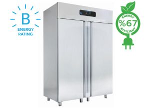 Dulap frigorific vertical inox, FRENOX cu 2 usi, Eficienta Energetica, 1400 lt