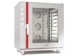 Cuptor profesional patiserie GIERRE cu convectie si abur, panou de control mecanic, inox, 10 tavi, 93.6*91.1*107 cm