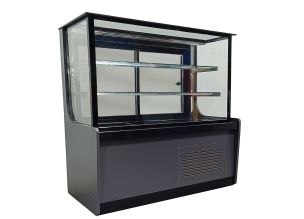 Vitrina frigorifica orizontala, cofetarie, ANTRACIT-D143, geam drept, ventilata, 130 cm