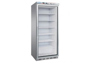 Dulap congelator vertical inox, cu 1 usa din sticla, 555 lt