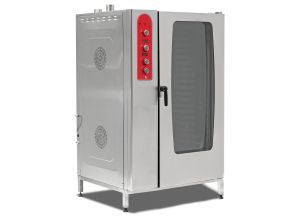 Cuptor profesional gastro pe gaz cu convectie si abur, panou electronic, 40 cuve GN1/1
