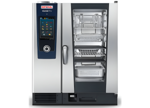 Cuptor profesional RATIONAL iCombi Pro gastro/patiserie, pe gaz cu umidificare automata si boiler, 10 tavi GN1/1