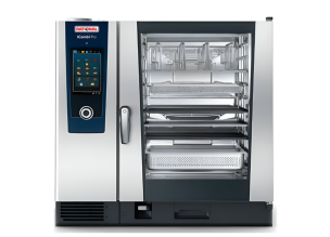 Cuptor profesional RATIONAL iCombi Pro gastro/patiserie, pe gaz cu umidificare automata si boiler, 10 tavi GN2/1