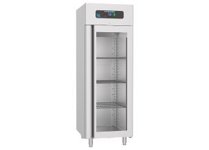 Dulap frigorific vertical inox, FRENOX cu 1 usa din sticla, Eficienta Energetica, 700 lt