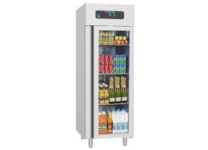 Dulap congelator snack vertical inox, FRENOX cu 1 usa din sticla, 550 lt