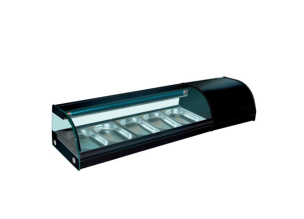 Vitrina ingrediente sushi, inox, 5 cuve GN1/3, 150*41.5*30 cm