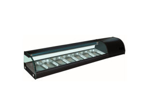 Vitrina ingrediente sushi, inox, 7 cuve GN1/3, 180*41.5*30 cm