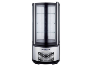 Vitrina frigorifica, cu sticla rotunda ventilata, racire ventilata, 100 lt, 48*103 cm
